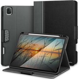 Hoes voor iPad Pro 11-inch (4e/3e/2e/1e gen 2022/2021/2020/2018) met potloodhouder, PU leer Smart Folio, Apple Pencil 2 ondersteuning, zwart