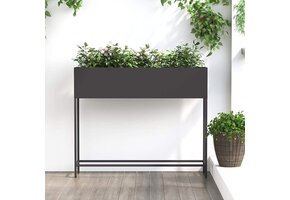 vidaXL Verhoogde Tuin Plantbak Zwart - 100x26x82cm Staal (34% korting!)