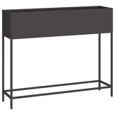 vidaXL Verhoogde Tuin Plantbak Zwart 100 x 26 x 82 cm Staal