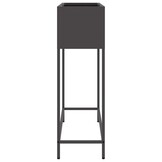 vidaXL Verhoogde Tuin Plantbak Zwart 100 x 26 x 82 cm Staal