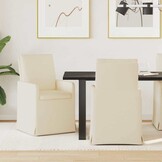 vidaXL Eetstoelen 2 pcs Beige 57 x 67 x 98 cm Linnen