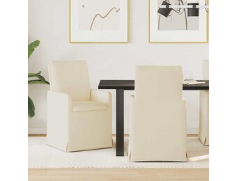 vidaXL Eetstoelen 2 pcs Beige 57 x 67 x 98 cm Linnen