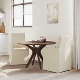 vidaXL Eetstoelen 2 pcs Beige 57 x 67 x 98 cm Linnen