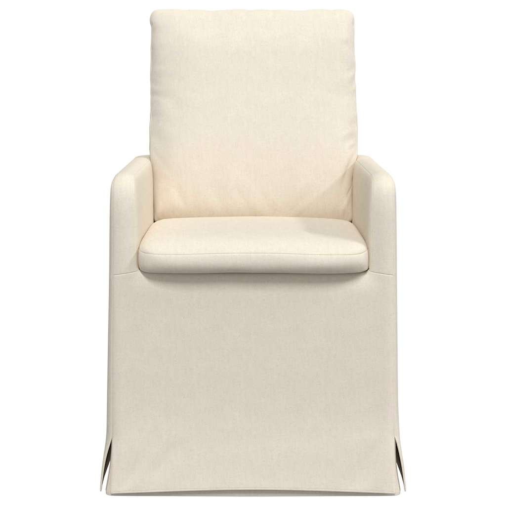 vidaXL Eetstoelen 2 pcs Beige 57 x 67 x 98 cm Linnen