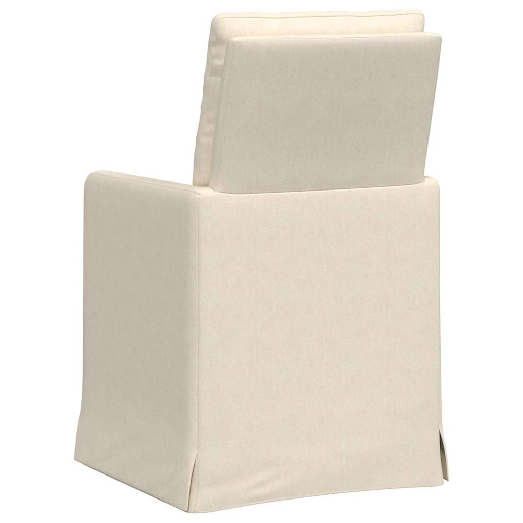 vidaXL Eetstoelen 2 pcs Beige 57 x 67 x 98 cm Linnen