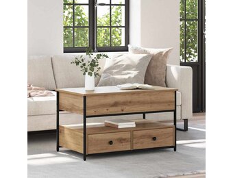 vidaXL Salontafel met lade Artisan Eiken 85 x 50 x 50 cm Bewerkt hout