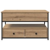vidaXL Salontafel met lade Artisan Eiken 85 x 50 x 50 cm Bewerkt hout