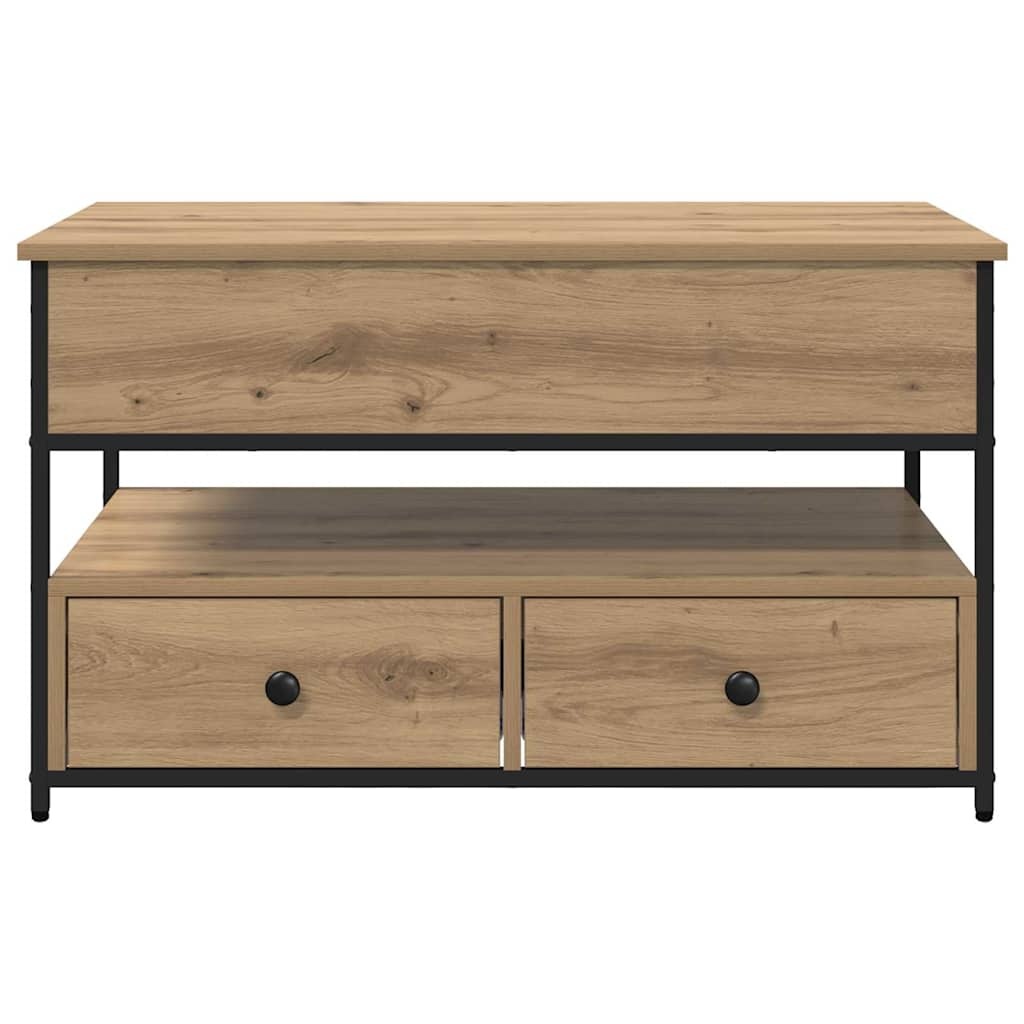 vidaXL Salontafel met lade Artisan Eiken 85 x 50 x 50 cm Bewerkt hout