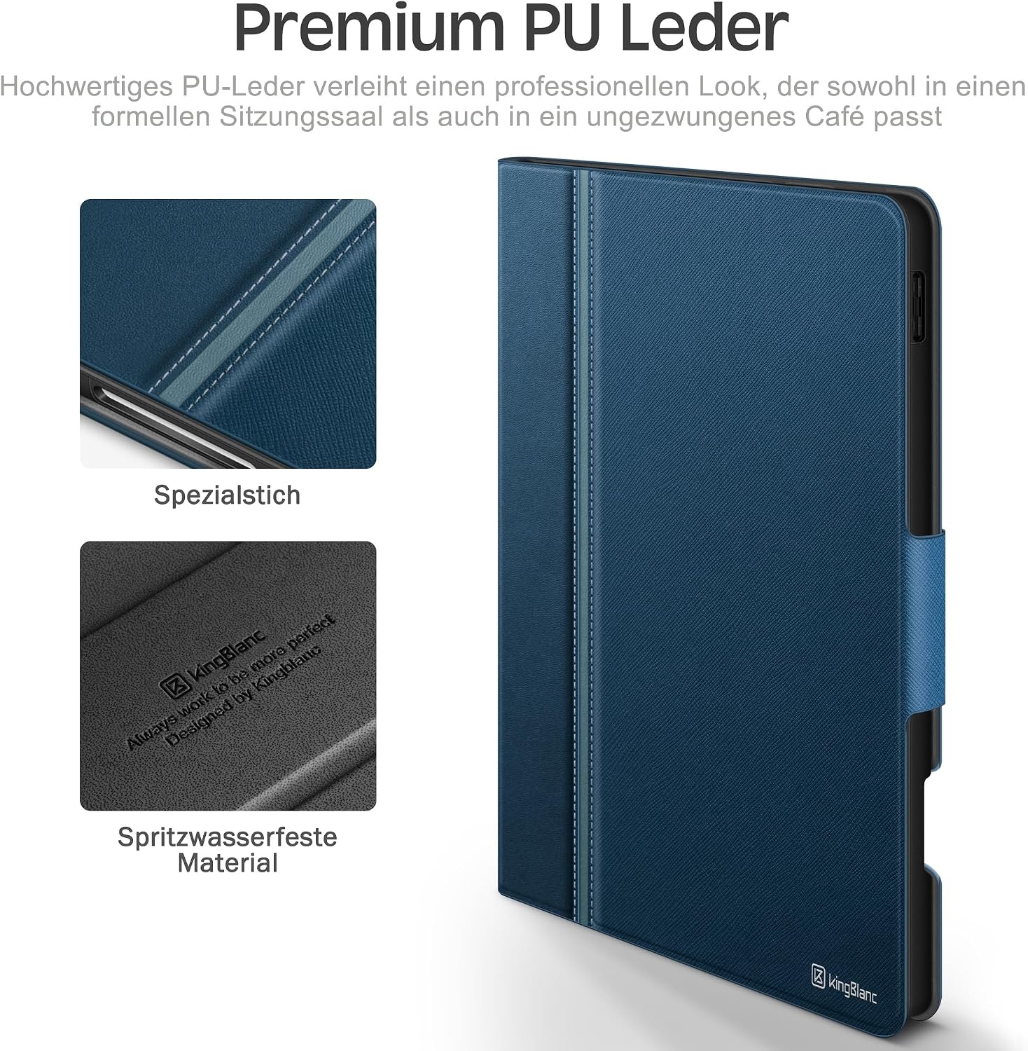 Blauwe iPad Air Hoes (M2 11" & 10.9") met Potloodhouder & Sluimer/Wek - 76% Korting!