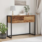 vidaXL Bijzettafel Oud Hout 100 x 36 x 75 cm Bewerkt hout