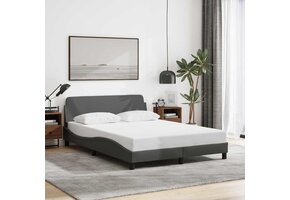 Donkergrijs Bedframe 120x200 cm Stof - 43% Korting