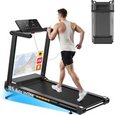 Inklapbare loopband voor thuis met 15% automatische helling, 3,5 pk loopband, helling met 12 HIIT-programma's, smart-app, 1-14 km/u wandelpad met led-display, hartslagmeting, 136 kg
