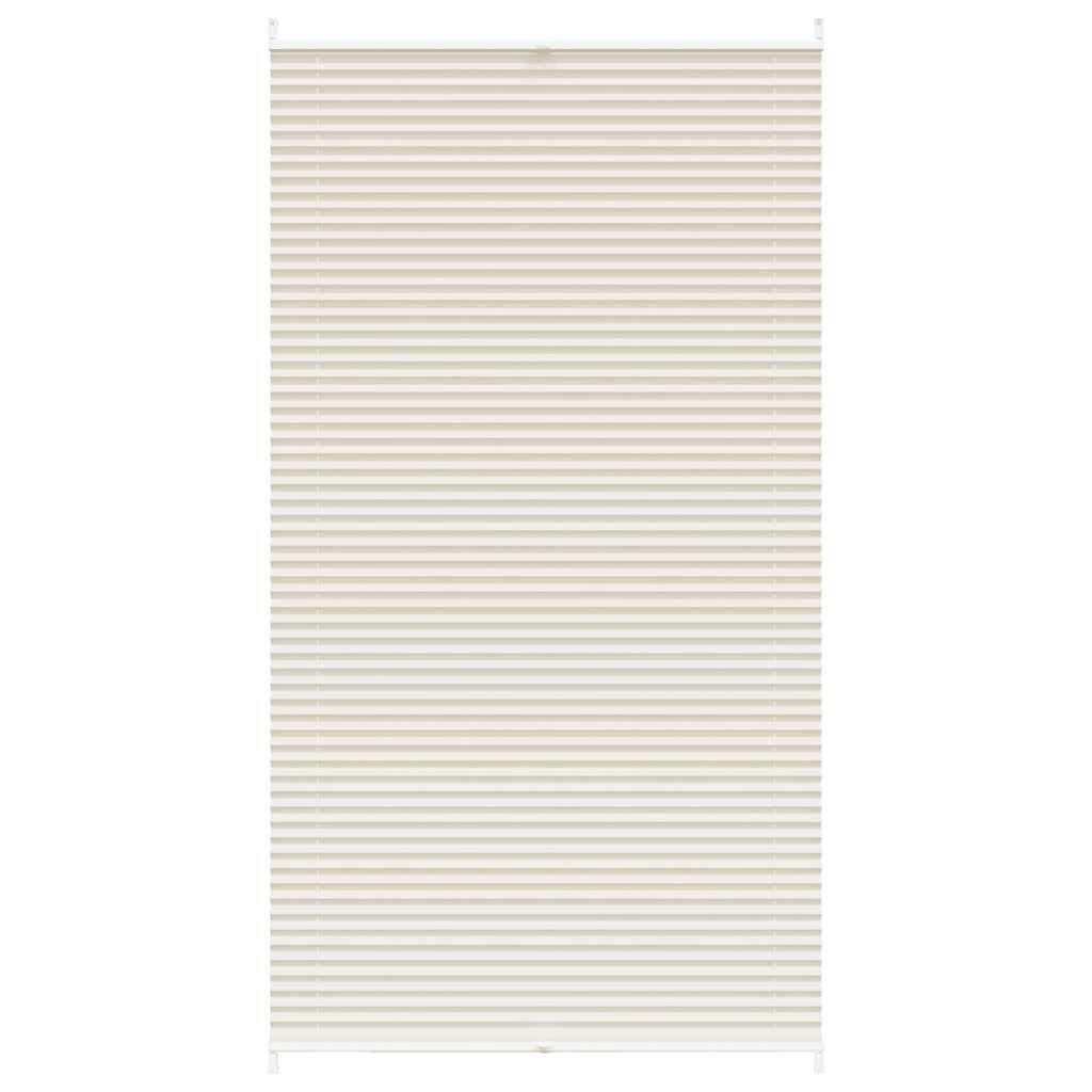 vidaXL Plisséjaloezie 110x200 cm Crème - 84% Korting