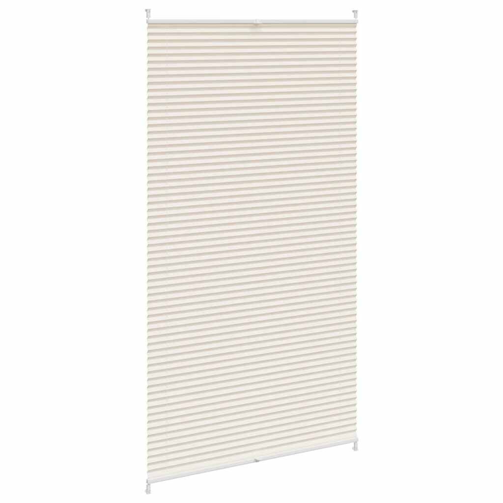 vidaXL Plisséjaloezie 110x200 cm Crème - 84% Korting