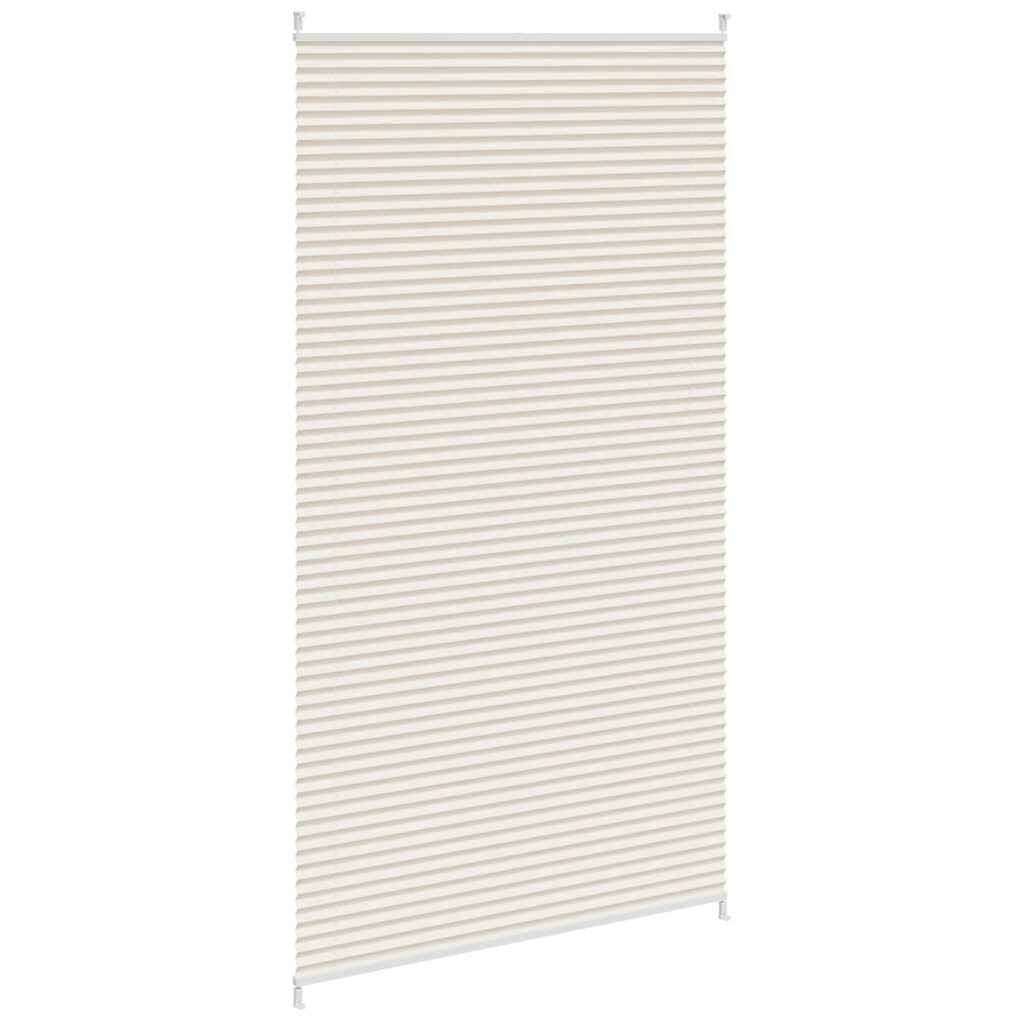 vidaXL Plisséjaloezie 110x200 cm Crème - 84% Korting