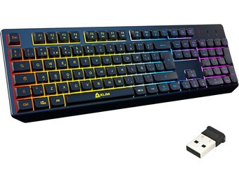 Draadloos Gaming Toetsenbord Spaans Zwart - RGB | 79% Korting