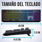 Draadloos Gaming Toetsenbord Spaans Zwart - RGB | 79% Korting