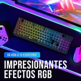 Draadloos Gaming Toetsenbord Spaans Zwart - RGB | 79% Korting