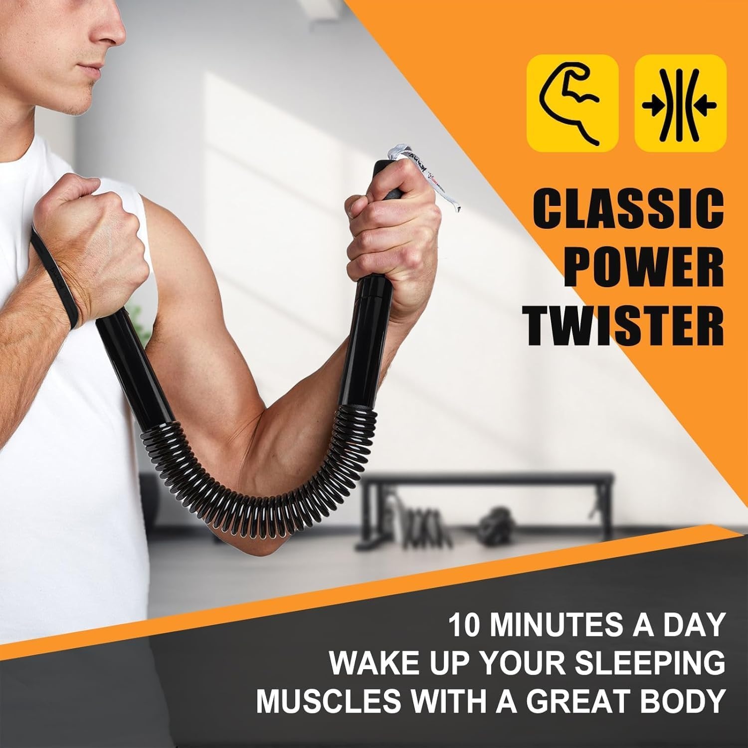 Verstelbare Power Twister Bar - Krachttraining Schouders, Armen & Borst | 74% Korting