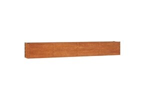 Verhoogde Plantenbak Cortenstaal Roestig 320x40x45 cm - 30% Korting