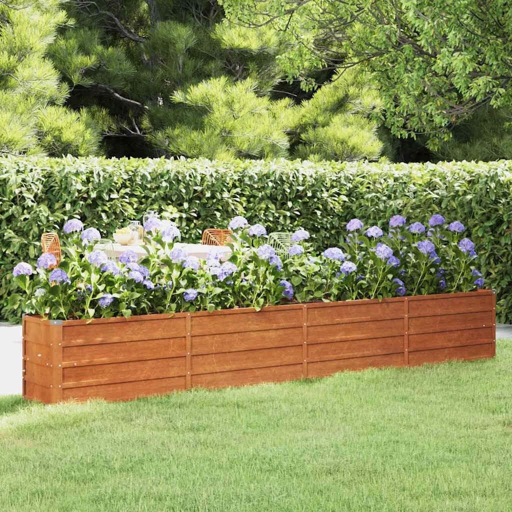 Verhoogde Plantenbak Cortenstaal Roestig 320x40x45 cm - 30% Korting