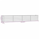 Verhoogde Plantenbak Cortenstaal Roestig 320x40x45 cm - 30% Korting