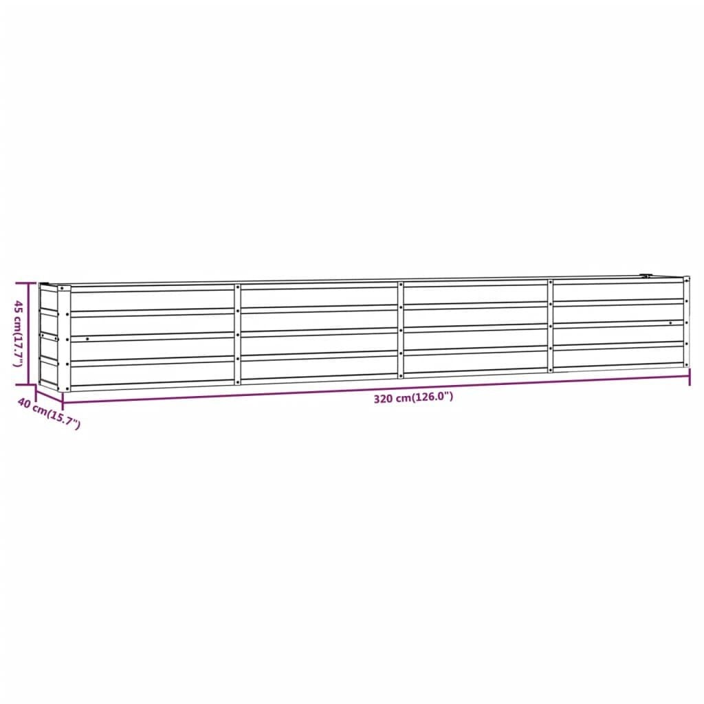 Verhoogde Plantenbak Cortenstaal Roestig 320x40x45 cm - 30% Korting