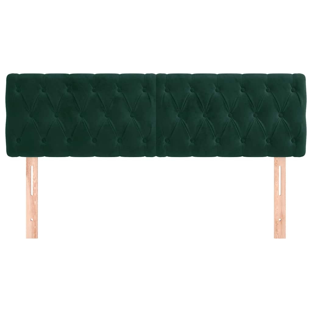 Hoofdbord Fluweel Donkergroen 144cm - 34% Korting!
