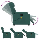 Verstelbare Massagestoel Donkergroen Stof - 35% Korting