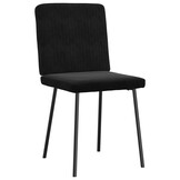 2 Zwarte Fluwelen Eetkamerstoelen - Comfort & Stijl