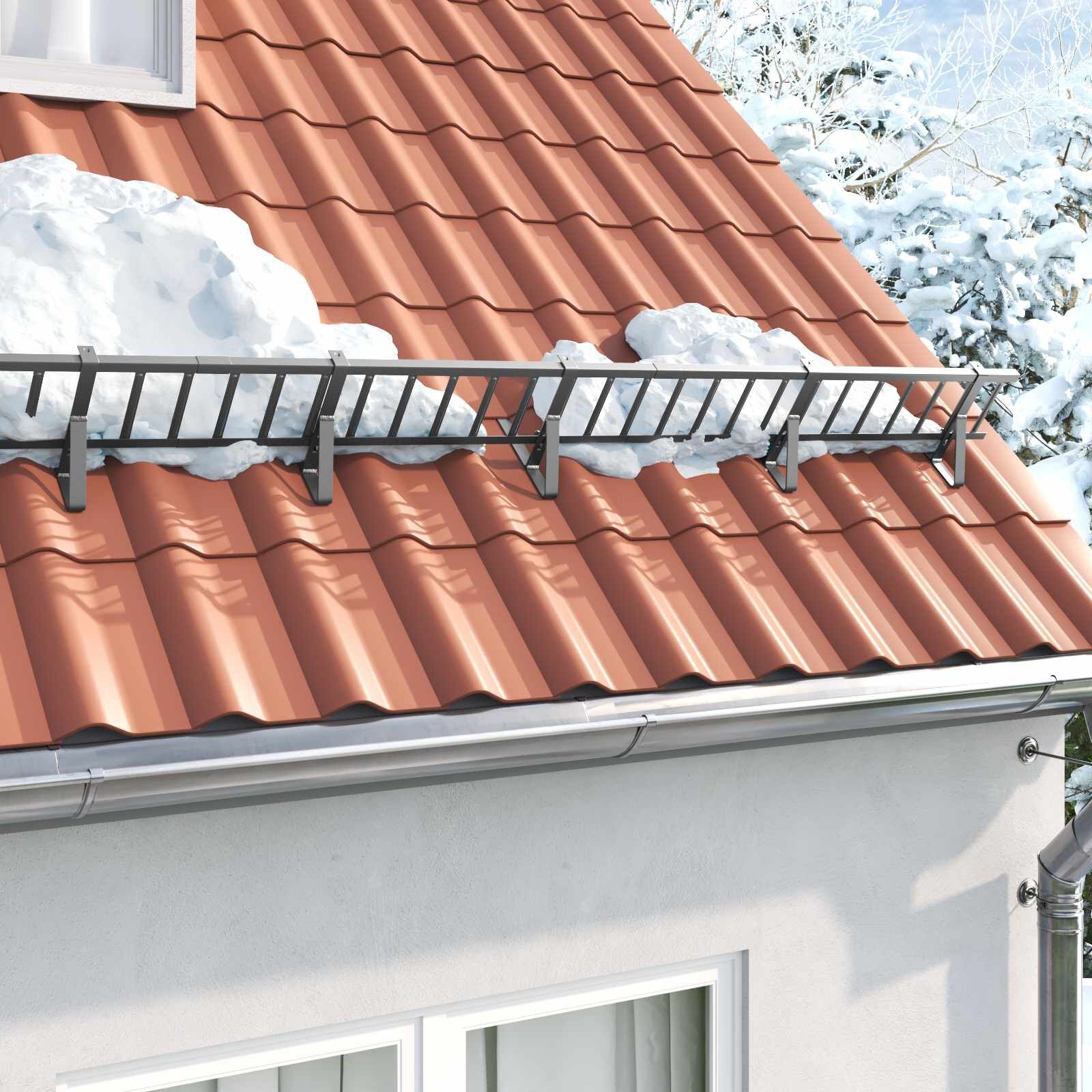 vidaXL Sneeuwbeugel Staal Antraciet 1200x20cm - 30% Korting!