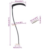 vidaXL Zeis met Slijpsteen - 145 cm - 34% Korting