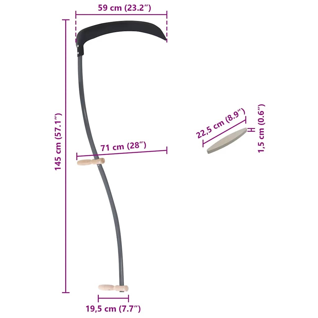 vidaXL Zeis met Slijpsteen - 145 cm - 34% Korting