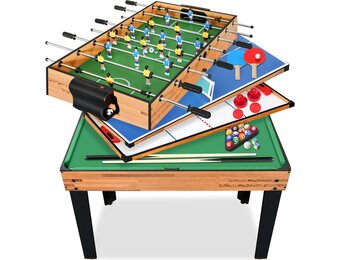 Multifunctionele Speeltafel 4-in-1 met 35% Korting | 122 cm