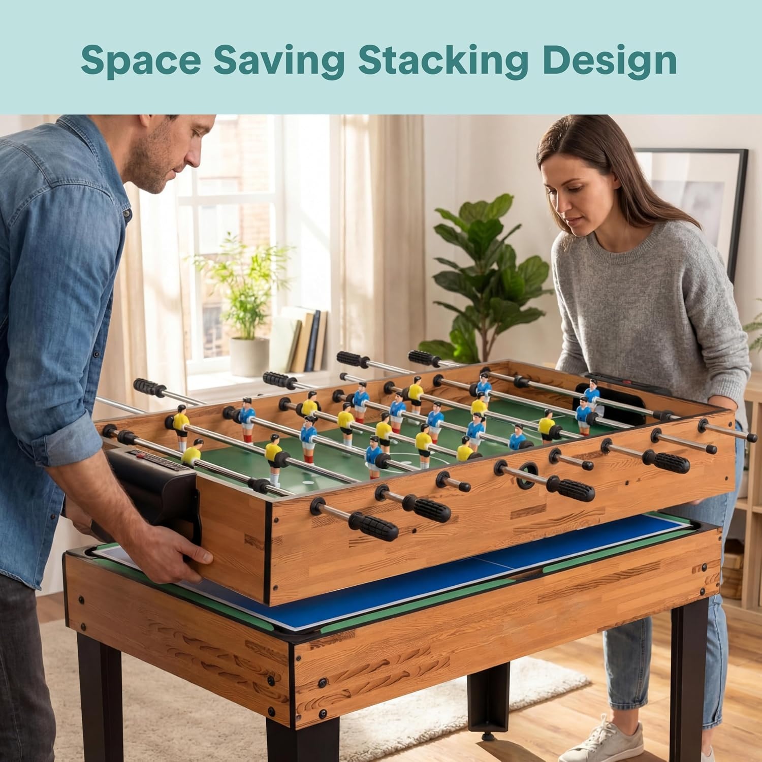 Multifunctionele Speeltafel 4-in-1 met 35% Korting | 122 cm