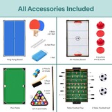 Multifunctionele Speeltafel 4-in-1 met 35% Korting | 122 cm