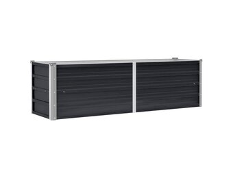 Verhoogde Plantenbak 160x40x45cm Staal Antraciet met 34% Korting