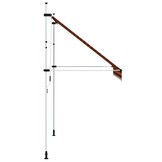250 cm Uittrekbare Luifel, Oranje/Bruin - 30% Korting