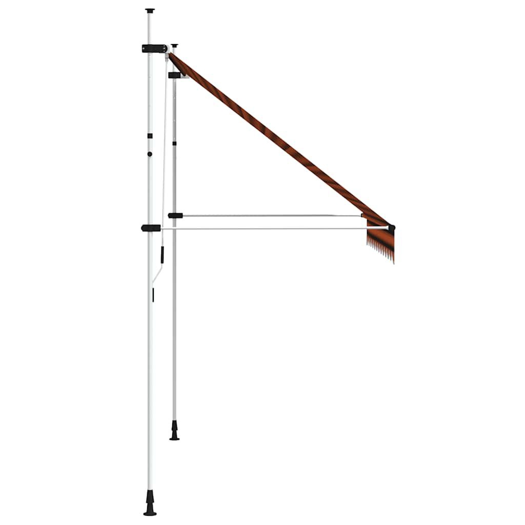 250 cm Uittrekbare Luifel, Oranje/Bruin - 30% Korting
