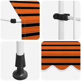 250 cm Uittrekbare Luifel, Oranje/Bruin - 30% Korting