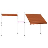250 cm Uittrekbare Luifel, Oranje/Bruin - 30% Korting