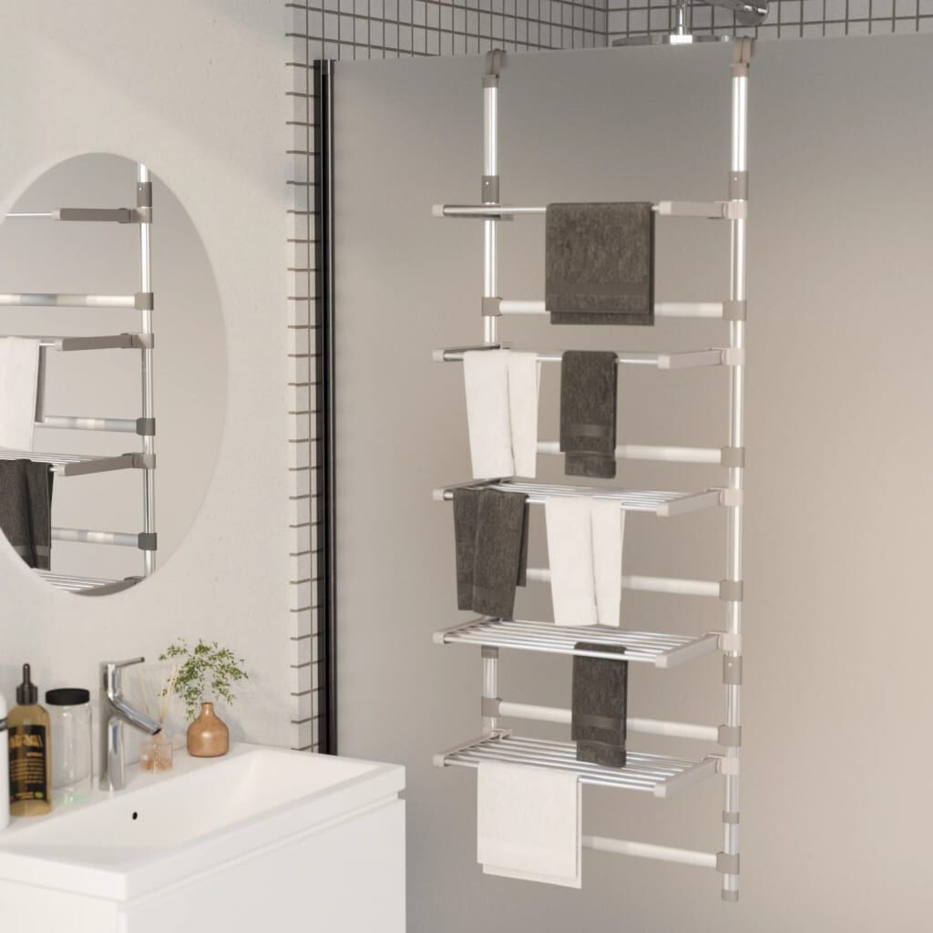 5-laags Hangend Droogrek - Aluminium, Verstelbaar (29% Korting)