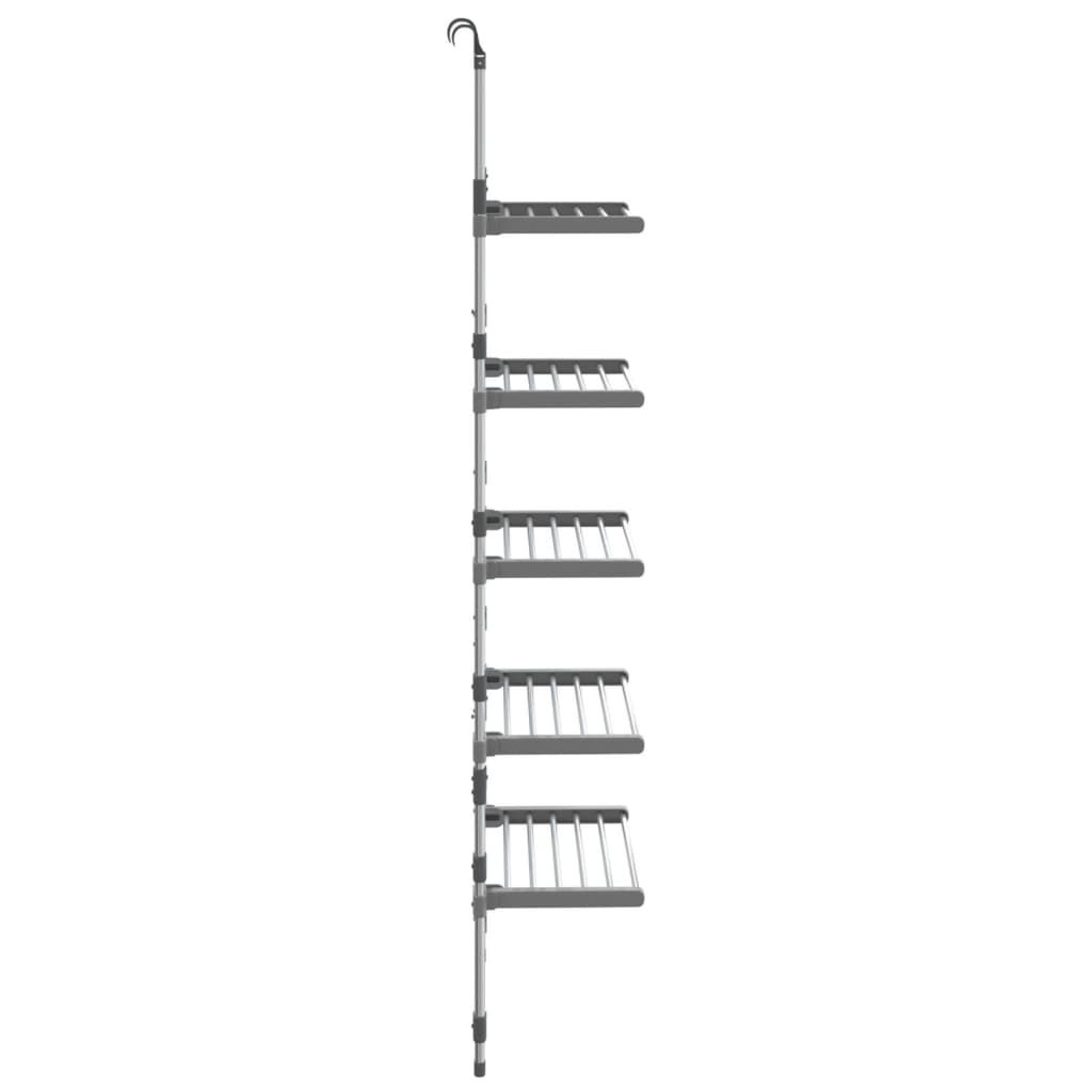 5-laags Hangend Droogrek - Aluminium, Verstelbaar (29% Korting)
