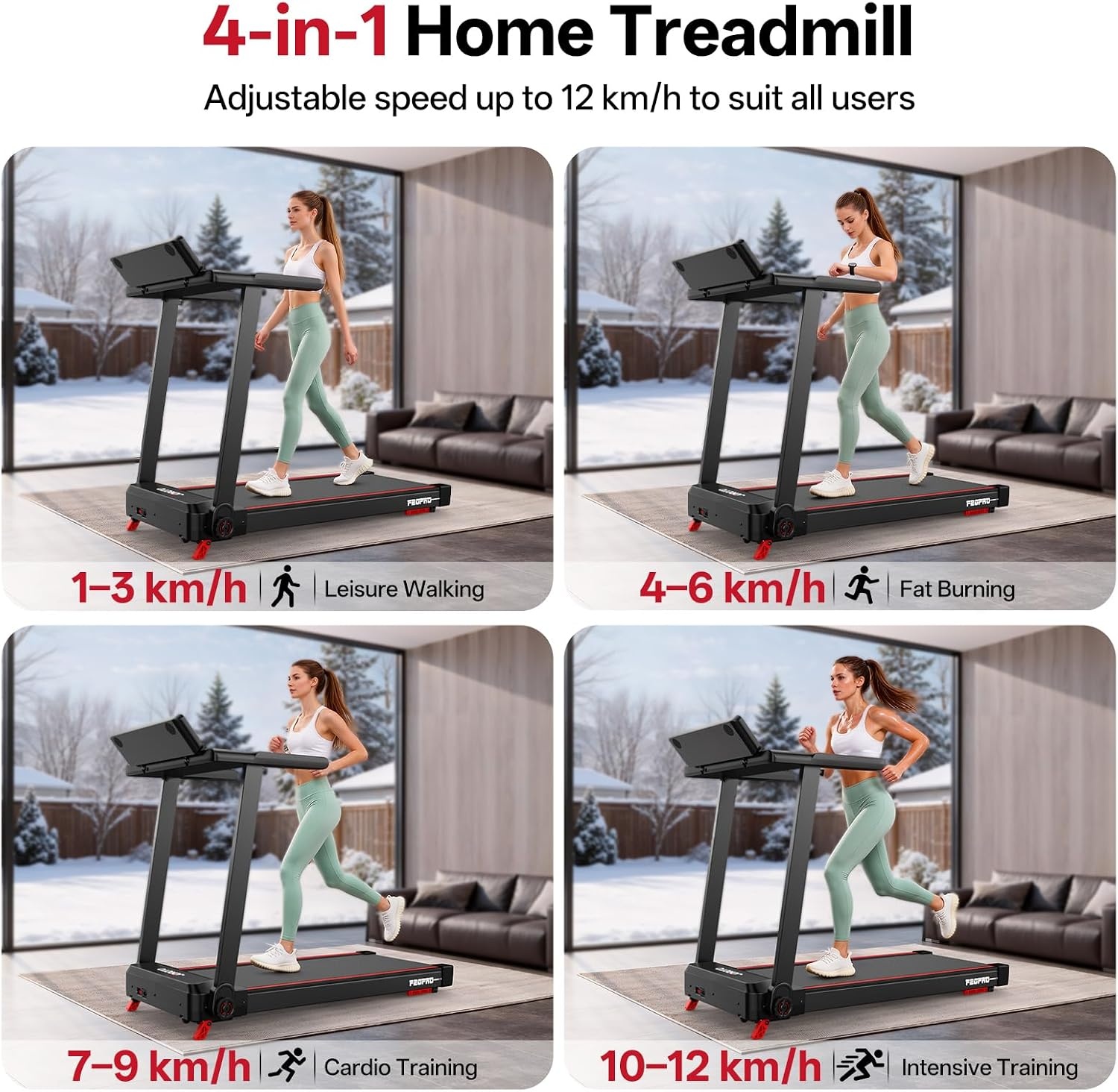 Inklapbare Loopband met 2.5 PK & 12 km/u - 30% Korting
