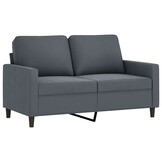 VidaXL Tweezitsbank 120cm Fluweel Donkergrijs - 30% Korting!