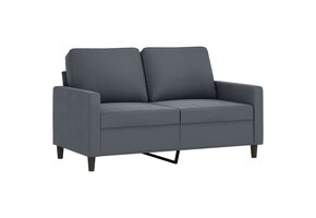 VidaXL Tweezitsbank 120cm Fluweel Donkergrijs - 30% Korting!