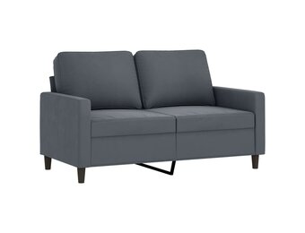 VidaXL Tweezitsbank 120cm Fluweel Donkergrijs - 30% Korting!