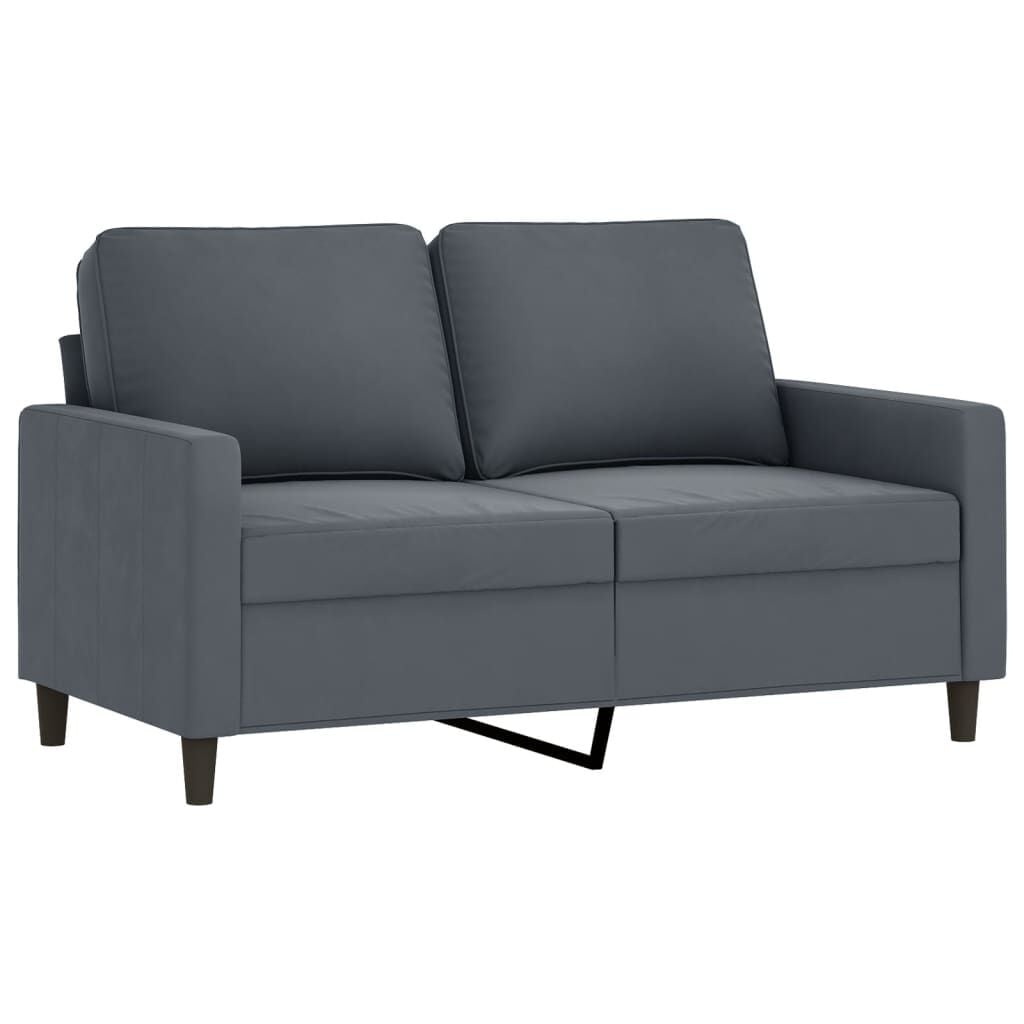 VidaXL Tweezitsbank 120cm Fluweel Donkergrijs - 30% Korting!