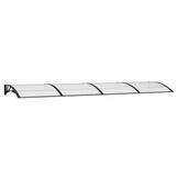 Deurluifel Polycarbonaat Zwart 400x100 cm - 30% Korting