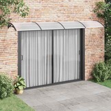Deurluifel Polycarbonaat Zwart 400x100 cm - 30% Korting